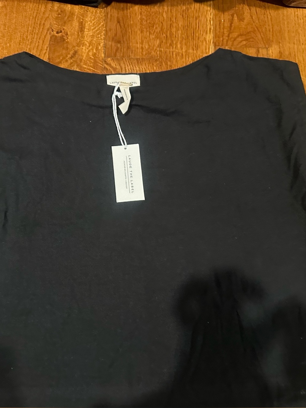 Laude the Label Everyday Top Black Short Sleeve Top Small
